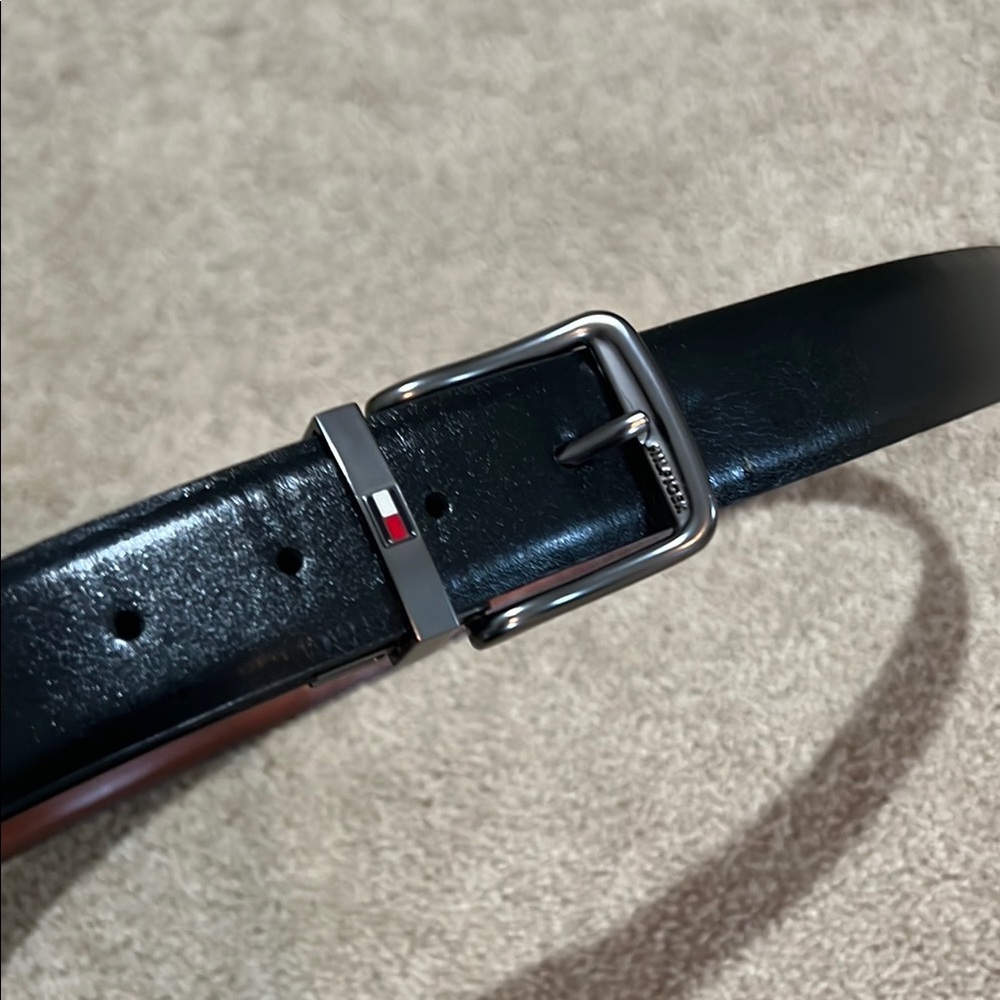 Tommy Hilfiger Black Leather Belt